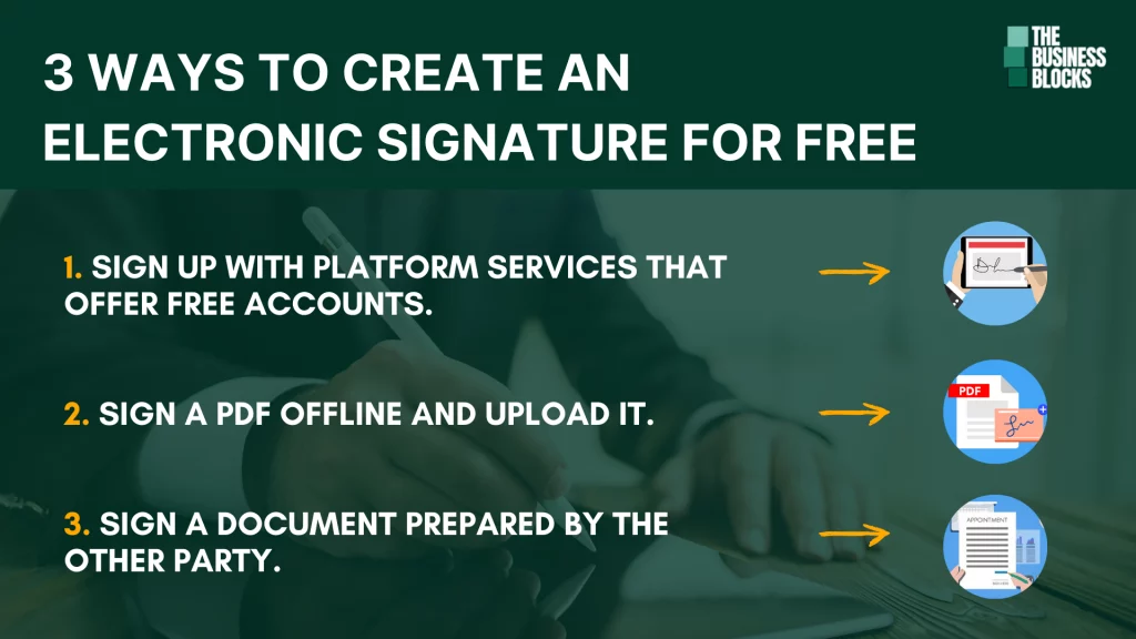 3 WAYS TO CREATE AN ELECTRONIC SIGNATURE FREE