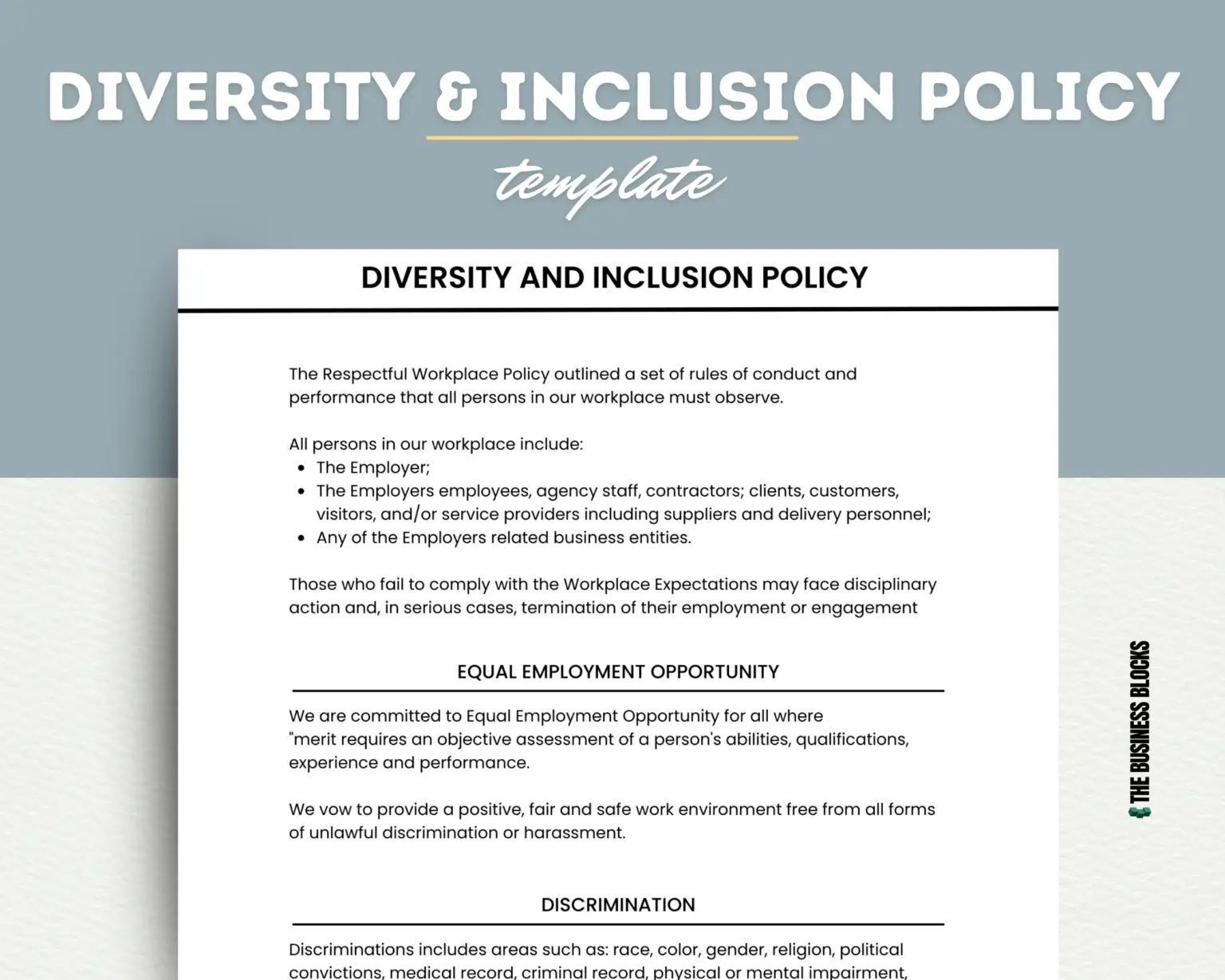 Diversity and Inclusion Policy Template
