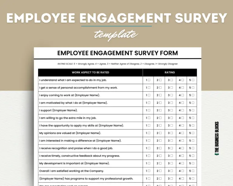 Employee Engagement Survey Template - The Business Blocks