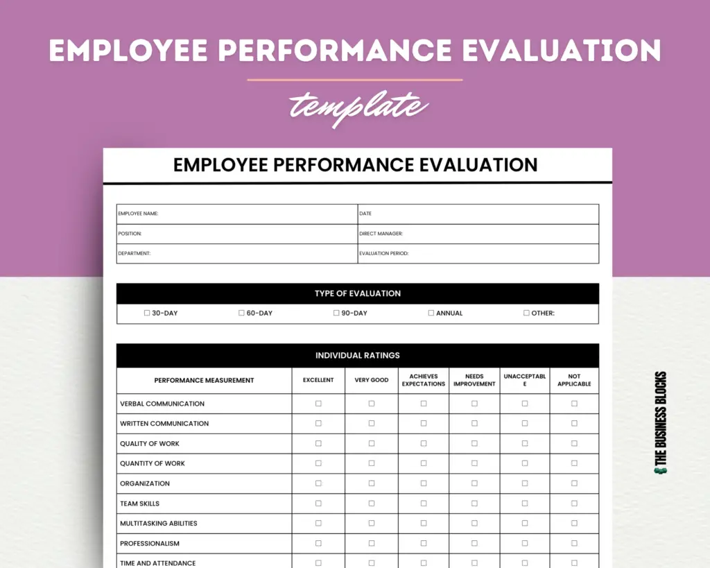 evaluation chart templates