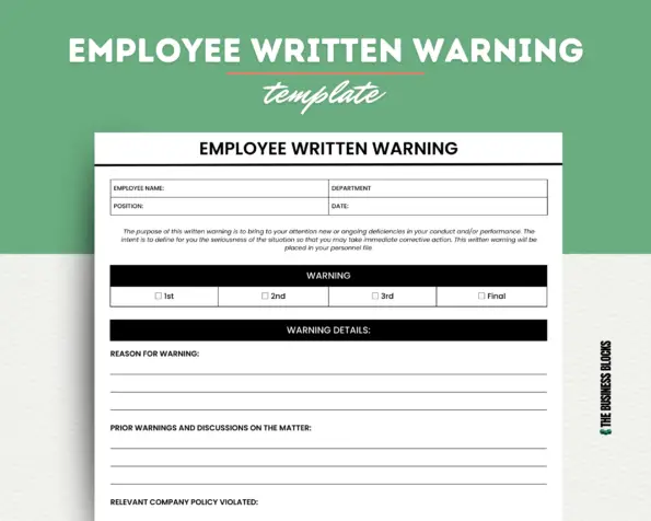 Employee Written Warning Template