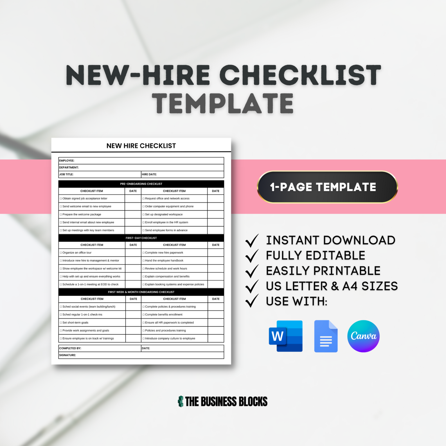 New Hire Checklist Template